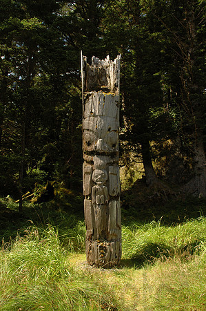 Bear & Man Pole